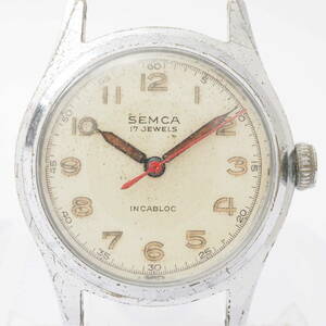 セムカ SEMCA INCABLOC 80E 17石 SS 手巻き シルバー ボーイズ 男女兼用 腕時計 フェイスのみ[Pa1449-AU4