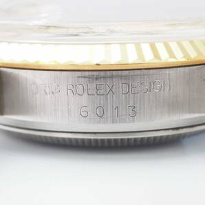 ロレックス オイスターパーペチュアルデイトジャストコンビ Ref,16013 ROLEX Cal,3035 自動巻 タペストリー文字盤 男性+元箱[9490897-ZD1の画像7