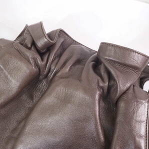 ロエベ LOEWE レザー ブラウン系 巾着型 ショルダーバッグ[Pa1469-XO5の画像9