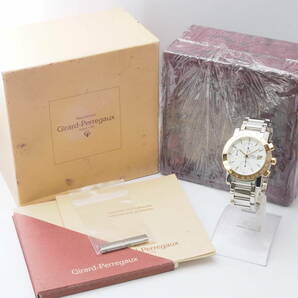 ジラール・ペルゴ クロノグラフ GP7000 8000-464 Girard-Perregaux 自動巻 デイト コンビ 白文字盤 メンズ 男性 腕時計[BP-5650-ZA3の画像2
