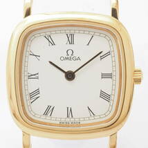 オメガ デビル OMEGA DeVille Ref,595.0098.2 Cal,1458 クォーツ ゴールド×白文字盤 ローマン レディース 腕時計 本体[Pa1496-AD2_画像1