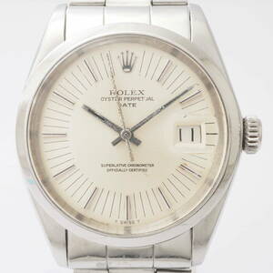 ロレックス オイスターパーペチュアル デイト Ref,1500 ROLEX OYSTER PERPETUAL DATE Cal,1570 自動巻 メンズ 男性 腕時計[3157143-AM1