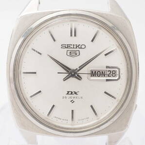 セイコー ファイブ デラックス 6106-7020 SEIKO 5 DX 25石 デイデイト SS 自動巻 シルバー メンズ 男性 腕時計 フェイスのみ[7N00984-AY2の画像1
