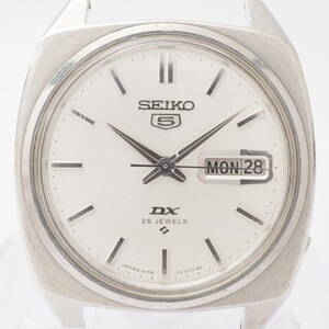 セイコー ファイブ デラックス 6106-7020 SEIKO 5 DX 25石 デイデイト SS 自動巻 シルバー メンズ 男性 腕時計 フェイスのみ[7N00984-AY2