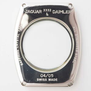 エポス オートマチック トノー型 3332 epos デイト 25石 SS 自動巻 ブラック 黒文字盤 裏スケ 革ベルト メンズ腕時計[04/05-AY8の画像6