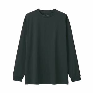 未使用 無印良品　長袖　吸汗速乾 UVカット　ロングスリーブ Tシャツ ブラック 黒