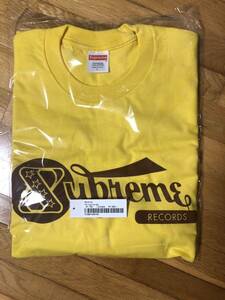 supreme Records Tee Lサイズ 未使用　yellow