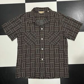 【122】 美品 BUTCHER PRODUCTS 総 柄 オープンカラー シャツ ブッチャープロダクツ atlast アットラスト timewornclothing タイムウォーンの画像1