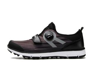 ゴルフシューズ 新品 メンズ スポーツ靴 スニーカー 強いグリップ ソフトスパイク運動靴 グラデーション 防滑撥水 レッド系
