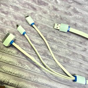 ３in１ 多機能　USB 充電器　ケーブル 持ち運び　iPhone 30ピン　ライトニング　iPhone Dock マイクロ