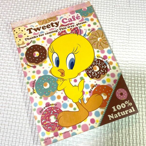 トゥイーティー　Tweety Bird ノート　メモ帳　ステーショナリー　文具　ドーナツ　スイーツ　レア