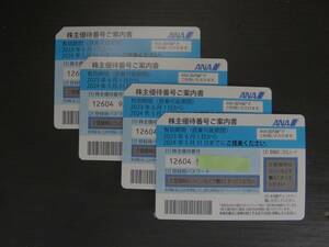 ANA株主優待券 4枚 です。 2024/5/31期限 即決お支払い確認後　番号お知らせします。NO1