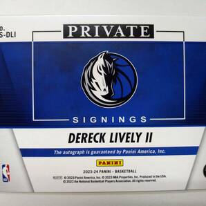 PANINI 2023-24 REVOLUTION No.PS-DLI DERECK LIVELY Ⅱ PRIVATE SIGNINGS ON CARD AUTO 特価 デレック ライブリー2世 直筆サイン 直書きの画像2