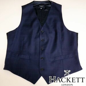 ☆ HL16/40 新品2.6万 HACKETT LONDON ハケットロンドン ウインドーペン ベスト ジレ ウエストコート　ウール