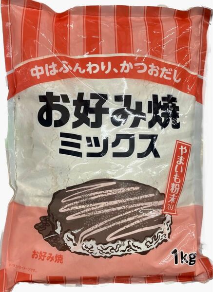 やまいも粉末いり お好み焼ミックス 1kg 業務用 大容量 山芋入りかつおだし お好み焼き粉 広島焼など お好み焼きパーティ