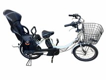 YAMAHA ヤマハ PAS Babby 電動アシスト自転車 車体 本体 子供乗せ チャイルドシート付 後ろ乗せ ホワイト 充電器 白 店頭引取可_画像3