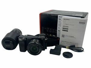 美品 SONY ソニー α6400 WW715296 ミラーレス 一眼カメラ ダブルズームレンズキット ブラック 本体 ボディ 小型 軽量 高速AF 高画質