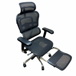 【新品】新型 Ergohuman Pro 2 エルゴヒューマン プロ 2 オットマン ヘッドレスト付 ランバーサポート付 前傾チルト機能 店頭引取可の画像2