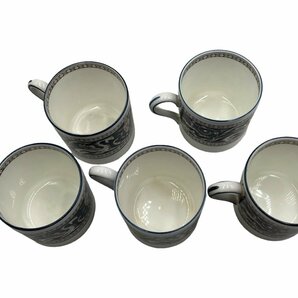 美品 Wedgwood ウェッジウッド フロレンティーン ミルクポットセット 5客 食器 ターコイズ コーヒーカップ＆ソーサー ブランド ポットの画像2