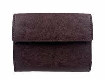 極美品 FURLA classic business card case フルラ PT13CLO 三つ折り財布 SAFFIANO ミニウォレット レザー 折りたたみ財布 本体 ブランド_画像3