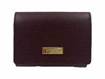 極美品 FURLA classic business card case フルラ PT13CLO 三つ折り財布 SAFFIANO ミニウォレット レザー 折りたたみ財布 本体 ブランド_画像2