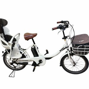 美品 BridgeStone ブリジストン bikke2e ビッケ BK0C26 電動アシスト自転車 チャイルドシート付き 車体 本体 子供乗せ ホワイト 店頭引取可の画像3