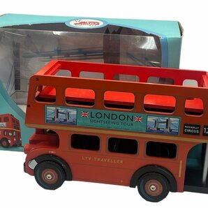 1 スタ ～ LE TOY VAN ル・トイ・ヴァン ロンドンバス 木製 木 おもちゃ 知育玩具 TV0270 車 玩具 赤色 箱付き 子供 自動車 高島屋限定の画像1