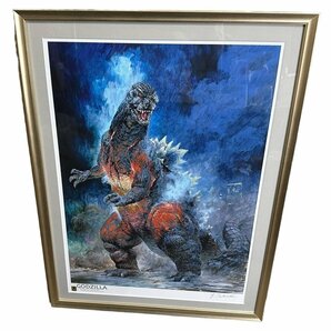 新品 未使用品 ファイナルゴジラ ジークレー ピエゾグラフ 複製原画 高荷義之 GODZILLA イラスト サイン入り コレクション 本体 インテリアの画像2