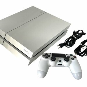■【美品】SONY PlayStation4 500GB CUH-1100A グレイシャーホワイト ソフト付 ソニー プレイステーション4 コントローラー付 動作品の画像1