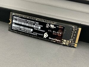 美品 WD BLACK SN750 NVMe SSD 500GB PC構築 アップグレード ゲーム WDS500G3X0C ヒートシンク非搭載 パソコン 周辺機器 本体