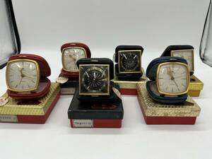 *LORD KING Road King bracket clock hand winding 7JEWELS 7 stone Showa Retro antique clock 6 piece set *16742