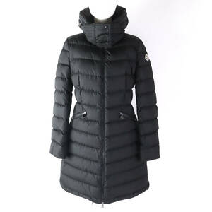 Красивые товары △ Moncler Moncler 21-22aw Flameette с логотипом Framette Wappen Zip-Up и Down Court Black 1 подлинные дамы