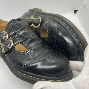 ドクターマーチン/Dr.Martens/24cm/ドクターマーチン メリージェーン/黒/レザー/ダブルストラップレザーシューズ/中古/の画像3