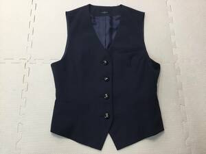 V0007-301C 新品【HINUCK】ベスト サイズ 9号 M /ネイビー/ハイナック/事務服/OL/受付/制服/オフィス/ユニフォーム