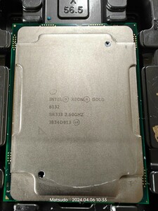 Intel Xeon Gold 6132 SR3J3 14C 2.6GHz 3.3/3.7GHz 19.25MB 140W 2個あり