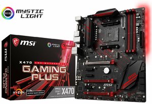 MSI AMD X470 Чипсет, оборудованная ATX Motherboard X470 Gaming Plus AM4 Socket Bios.