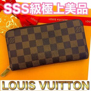 LOUIS VUITTON ルイヴィトン ダミエ ジッピーウォレット ラウンドファスナー 長財布 メンズ レディース D97の画像1