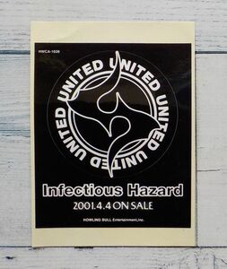 UNITED Infectious Hazard ステッカー ★激レア！プロモ用販促品 ユナイテッド Thrash Metal ジャパメタ