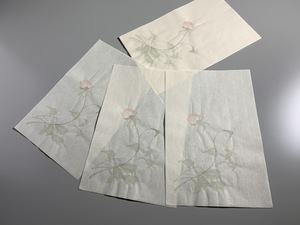 書道■ 中国　花柄便箋　20枚セット　29×19cm　詩箋　■