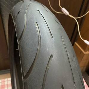 中古MCタイヤ 2021年製造 MICHELIN 2CT pilot power 120/70ZR17 ミシュラン パイロット パワー 120 70 17 0321 A2925の画像3