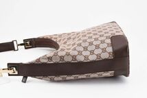 1円 GUCCI　グッチ　GGキャンバス　レザー　ショルダーバッグ　肩掛け　ワンショルダーバッグ　ロゴ　001.4204　24-1195_画像7