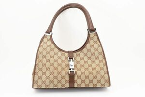 1円 GUCCI　グッチ ジャッキー GGキャンバス レザー ショルダーバッグ 肩掛け ハンドバッグ ロゴ 002.1067　24-921