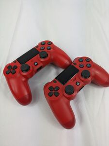 PlayStation4 DUALSHOCK4 レッド×2 動作確認済み SONY ソニー ワイヤレスコントローラー