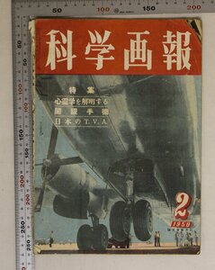 印刷物『科学画報/1950.2第39巻第2号/特集心霊学を解明する/開眼手術/日本のT.V.A』昭和25年 成文堂新光社 馬場栄次補足:出版便編集