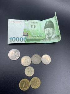 ◆韓国紙幣 コイン まとめて 硬貨 貨幣 古銭 外国銭