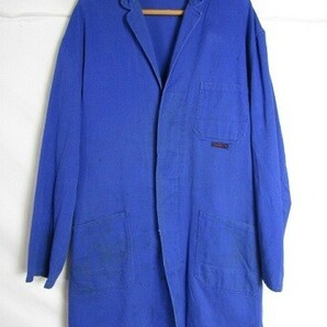 ヴィンテージ ユーロ ショップコート ブルー XLサイズ位 ヨーロッパ古着の画像1