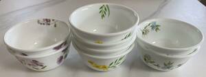 ◎コレール Corelle / 花柄サラダボウル３種８個＊美品！