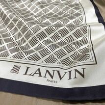 極美品 定価20万! LANVIN Paris★最高級ランバン 極上薄手トレンチコート 光沢◎革レザー 裏総柄 ロング丈 キャメル スプリングコート M_画像6