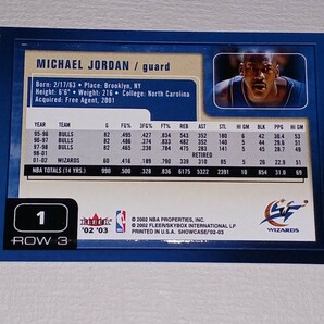 02-03 Fleer Showcase #1 Michael Jordan Row3 マイケル・ジョーダン ベースカード ウィザーズの画像2