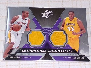 2005 SPX Winning Combos Devean George / Brian Cook Game-used Shorts and Jersey Lakers デビーン・ジョージ ブライアン・クック UD